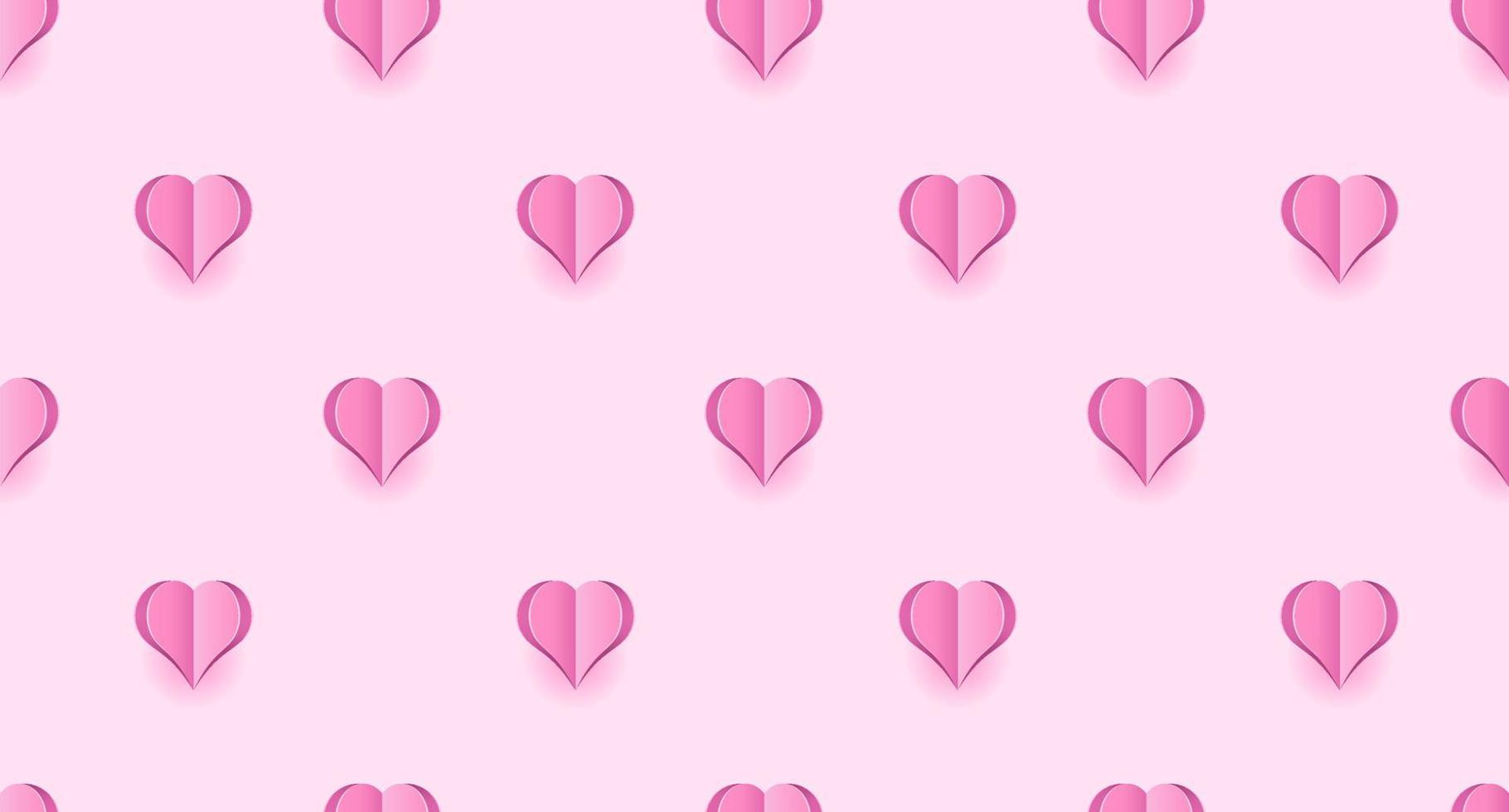 naadloos patroon met roze harten. harten behang. schattig roze harten naadloze structuurpatroon. schattig naadloos patroon. vector illustratie