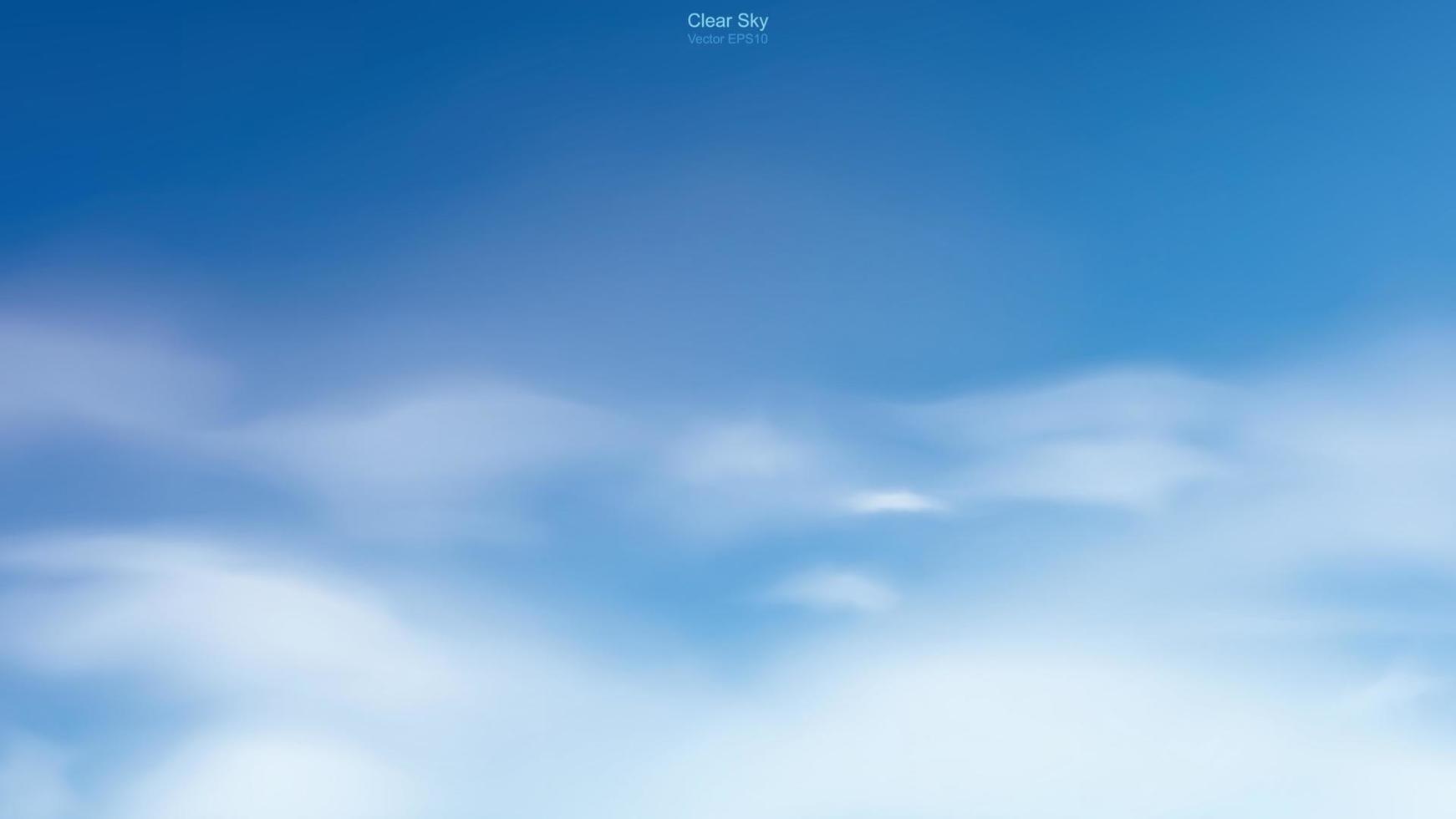 blauwe hemelachtergrond met witte wolken. abstracte hemel voor natuurlijke achtergrond. vectorillustratie. vector