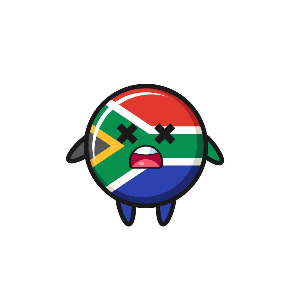 het dode karakter van de vlag van Zuid-Afrika vector