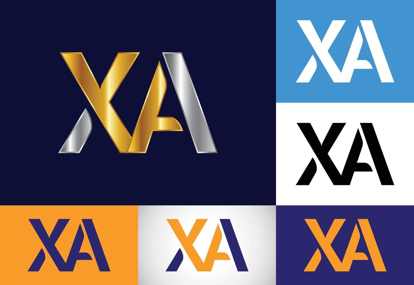 eerste monogram brief xa logo vector ontwerpsjabloon. grafisch alfabetsymbool voor bedrijfsidentiteit