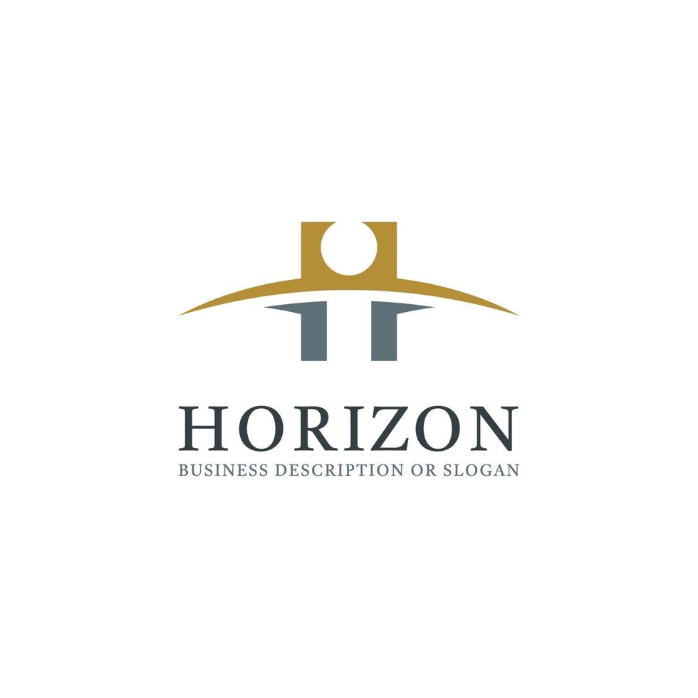 horizon-logo met de letter h voor uw bedrijf vector