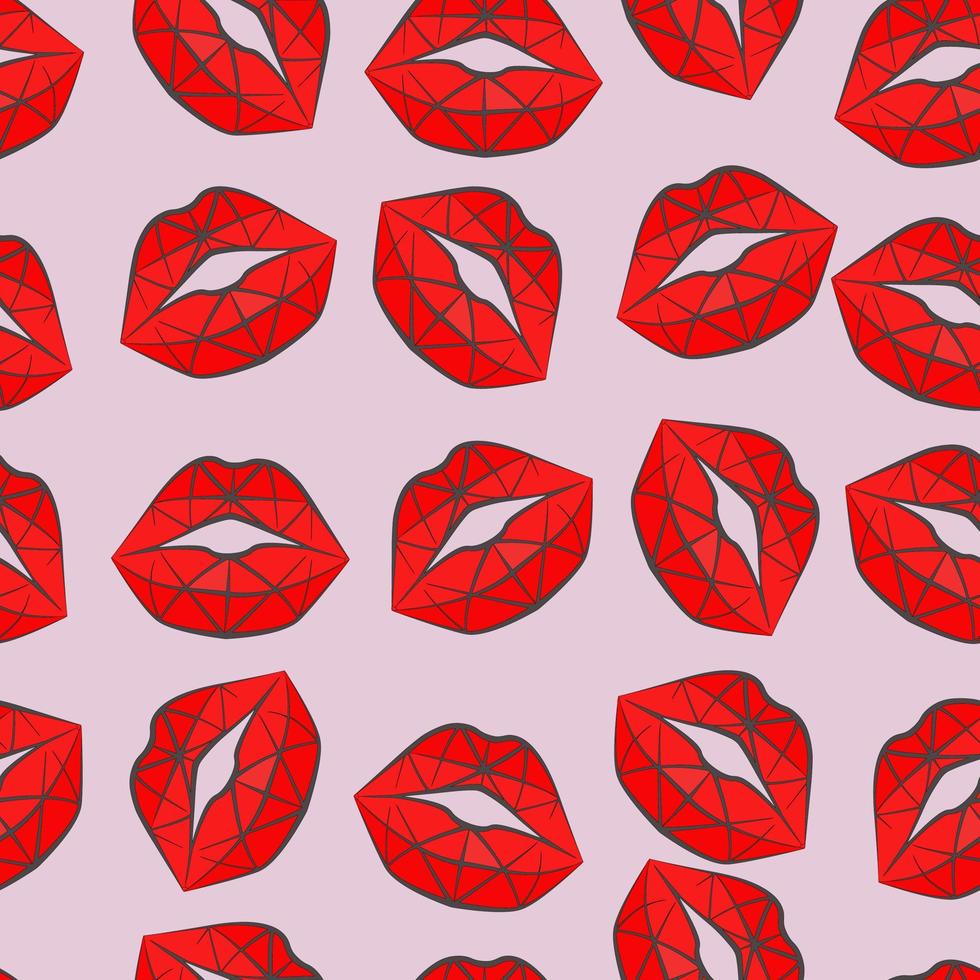 illustratie van mooie lippen. lippen vectorillustratie. een idee voor mode-illustraties, tijdschriften, mode, reclame, patronen, voor tekenen, voor verschillende soorten creativiteit. vector