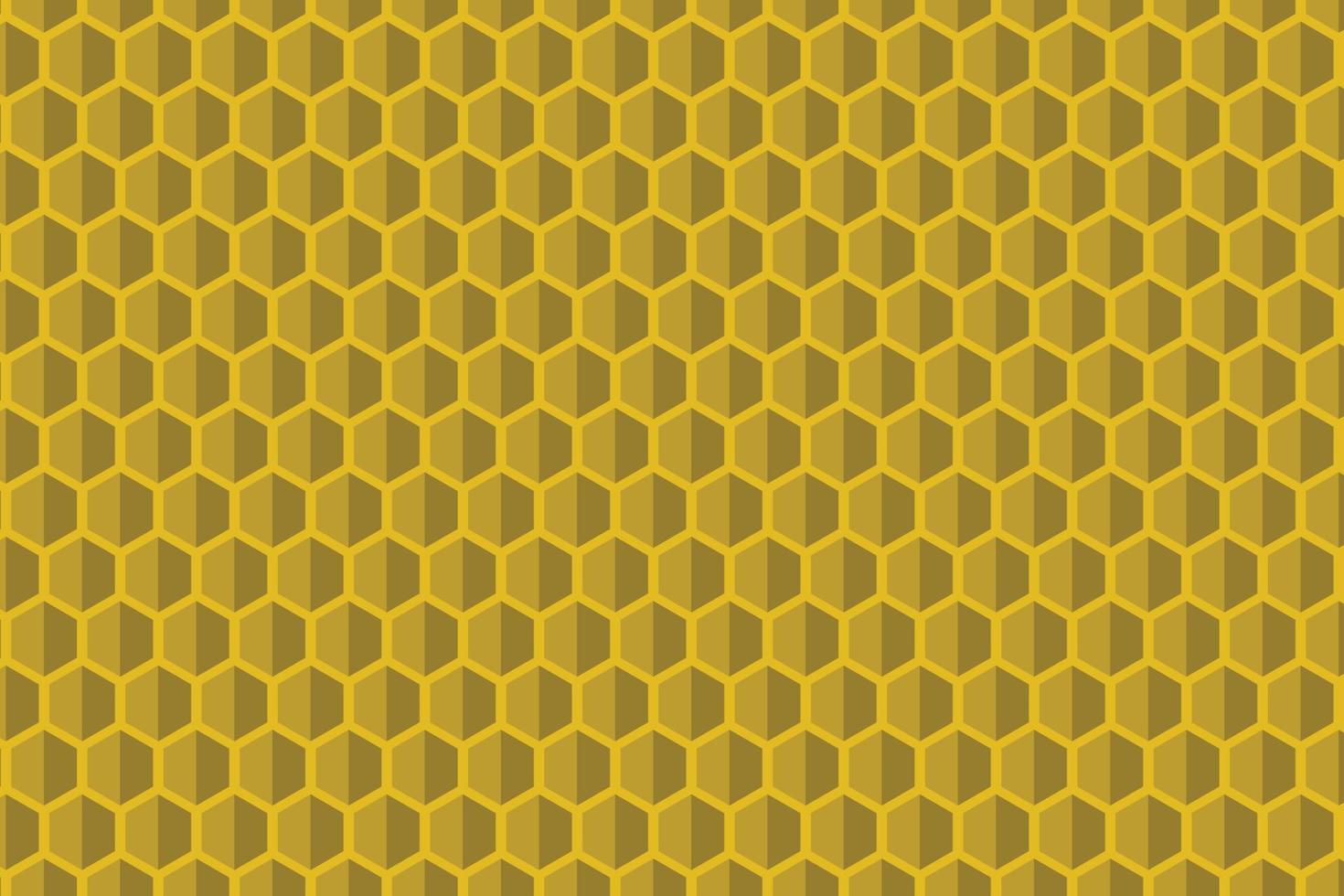 goud abstract honingraatpatroon, gele veelhoekachtergrond vector