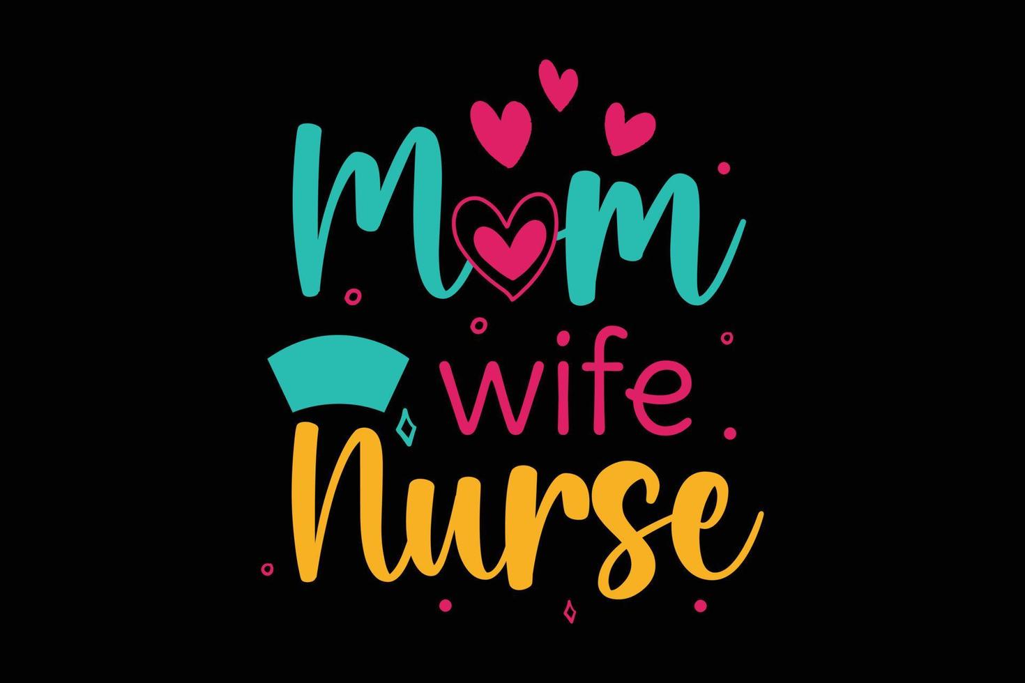 moeder vrouw verpleegster typografie t-shirtontwerp vector