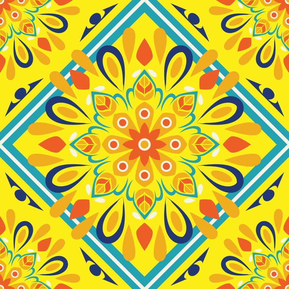 mandala naadloos patroonontwerp als achtergrond vector