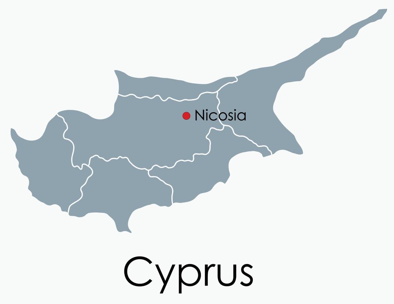 Cyprus kaart uit de vrije hand tekenen op een witte achtergrond. vector