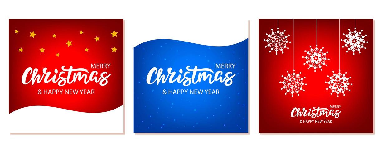 Set van Kerstmis banners met letters vector