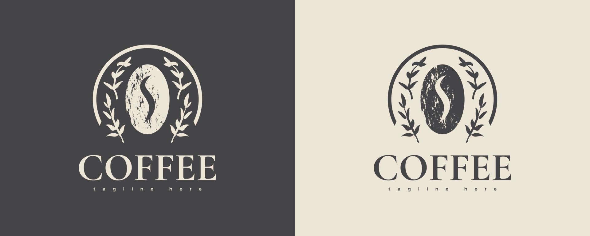 vintage en minimaal coffeeshop-logo. café-logo of embleem met retro-stijl vector