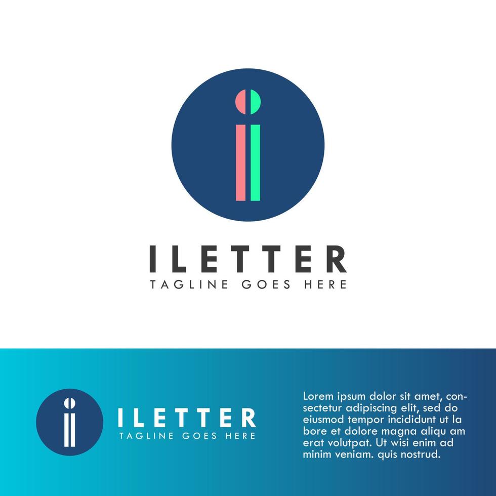 alfabet ik letter logo en pictogram ontwerp vector