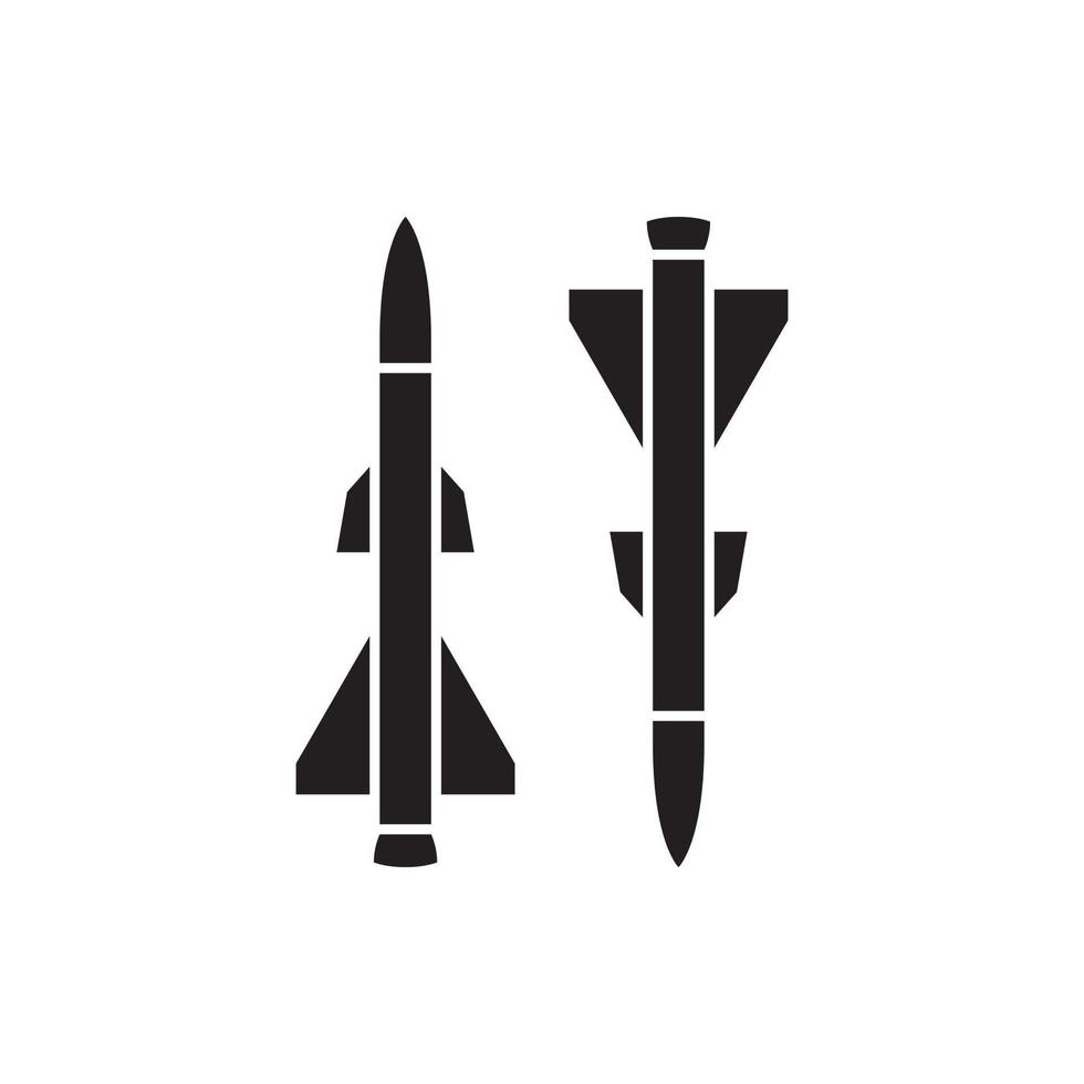 raketkanon of ballistisch raketwapen vectorpictogram vector