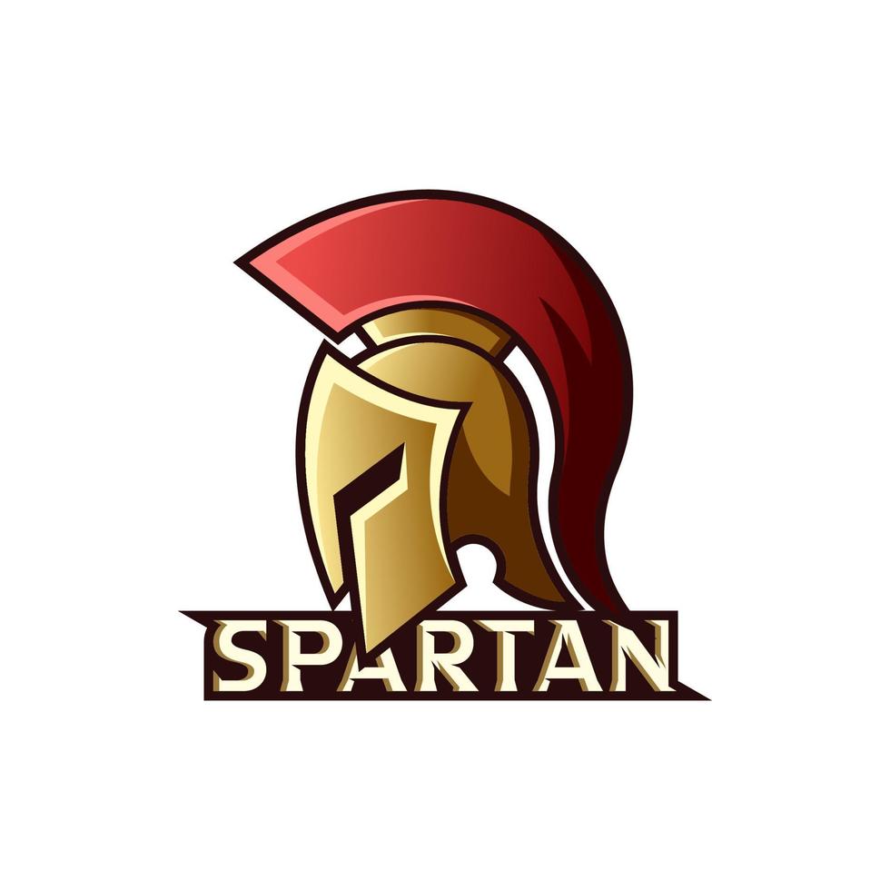 Spartaanse helm voor esport gaming-logo-ontwerpvector vector