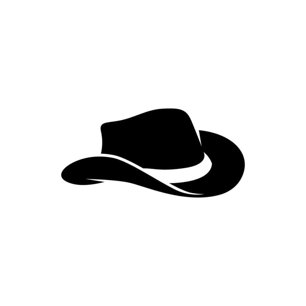 cowboyhoed van het westerse land. texas sheriff's hoed silhouet vector