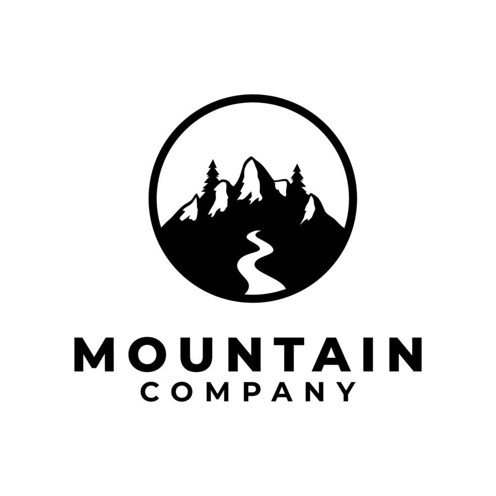 berg avontuur logo ontwerp vector