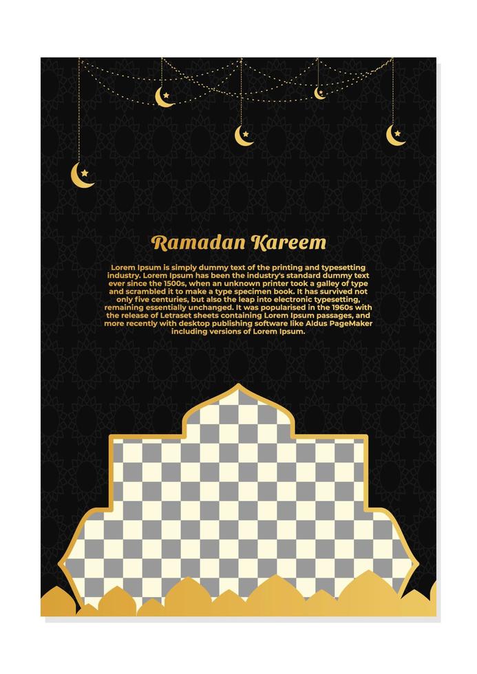 ramadan kareem-flyer. geschikt om te plaatsen op inhoud met een islamitisch thema vector