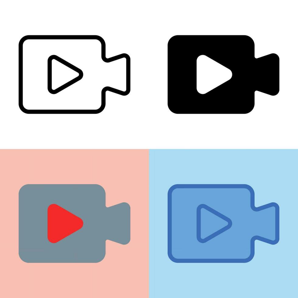 illustratie vectorafbeelding van het pictogram van de videorecorder. perfect voor gebruikersinterface, nieuwe applicatie, enz. vector