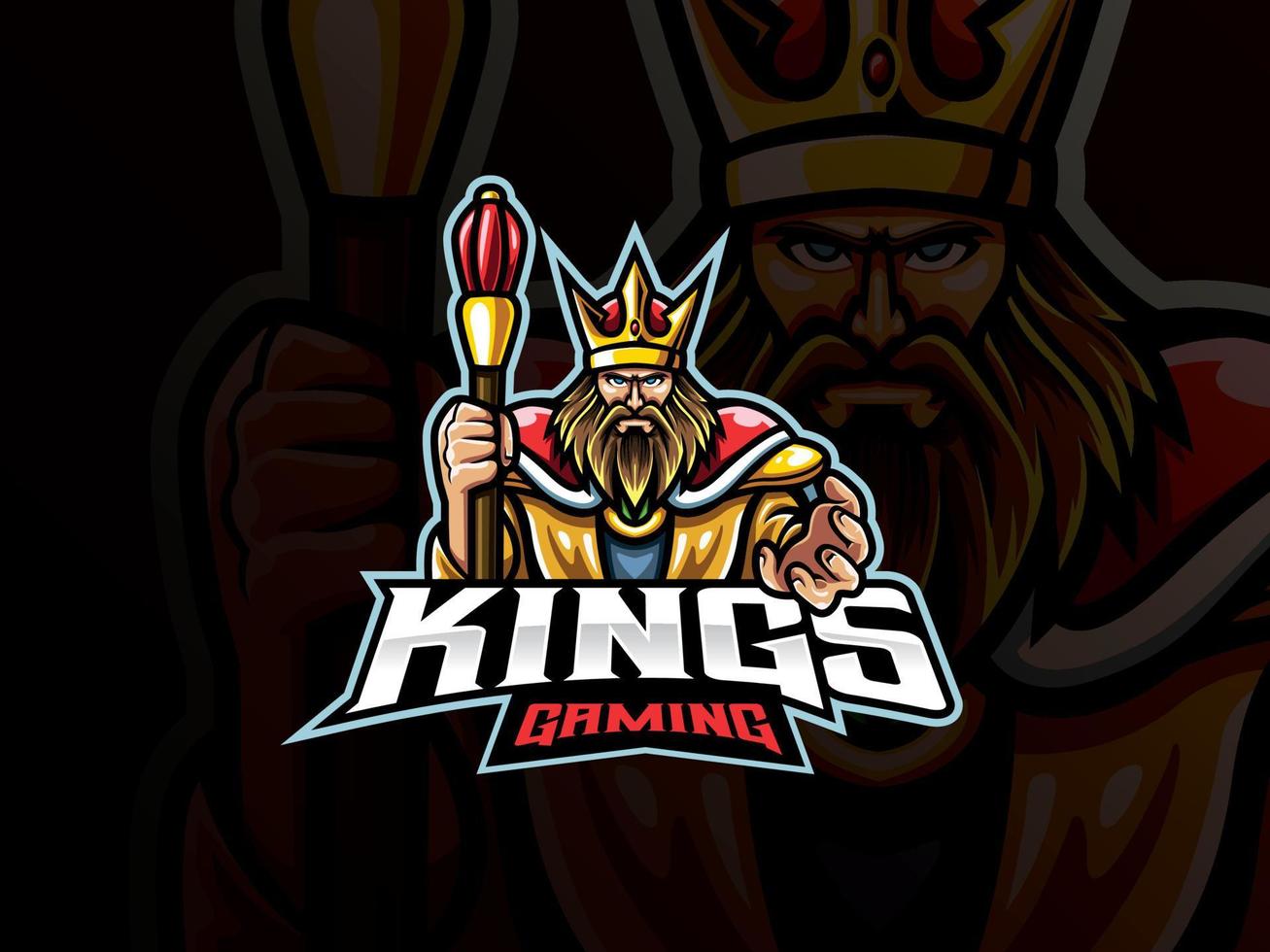 het koning esports-logo vector