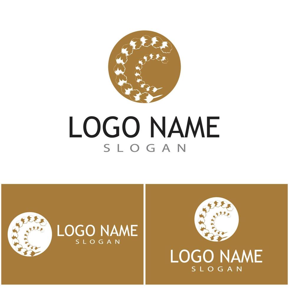 katoen logo sjabloon vector symbool natuur