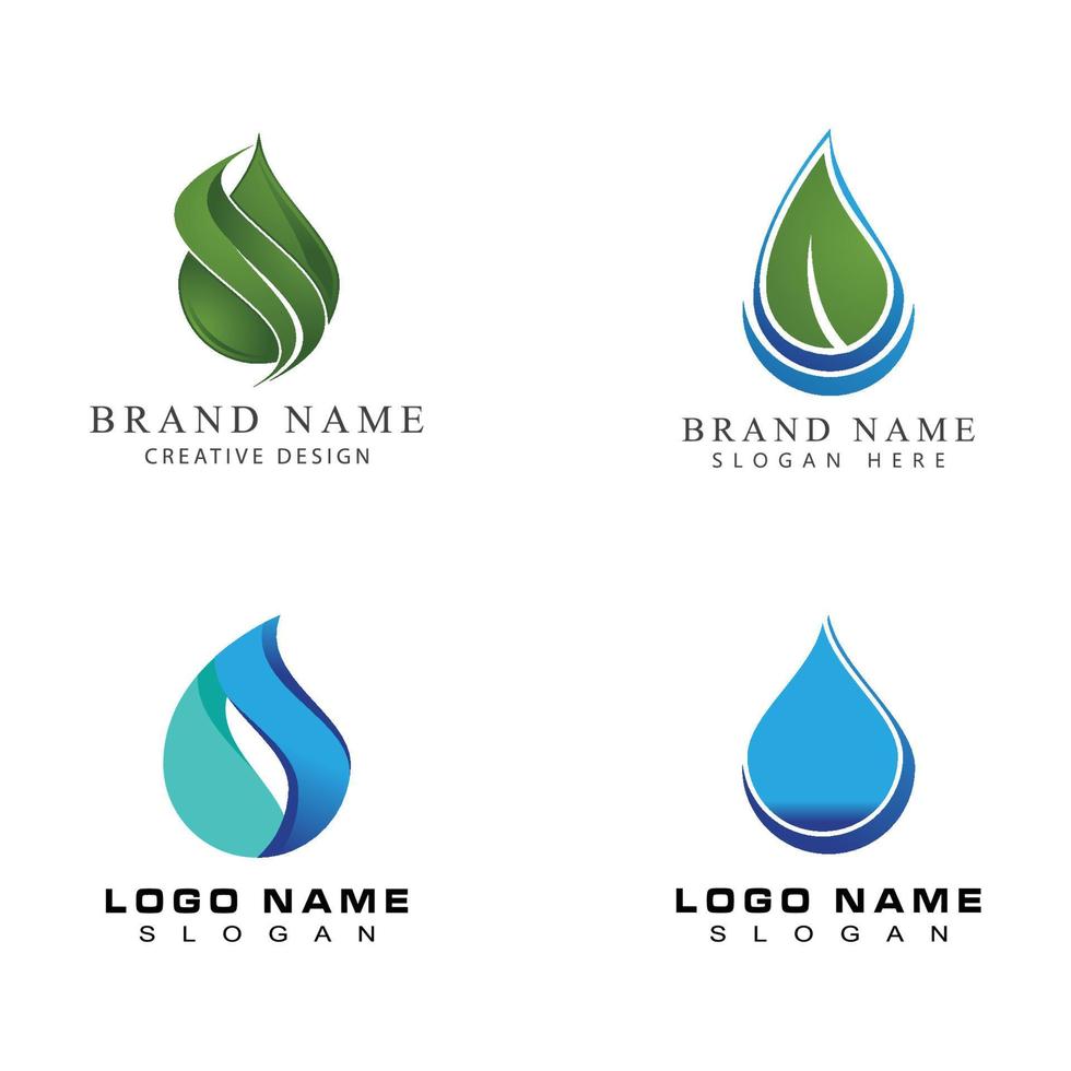 water droop logo ontwerp vector