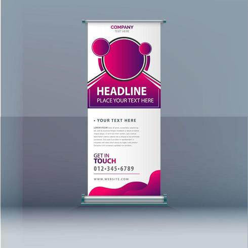 Roze Roll Up Banner vector