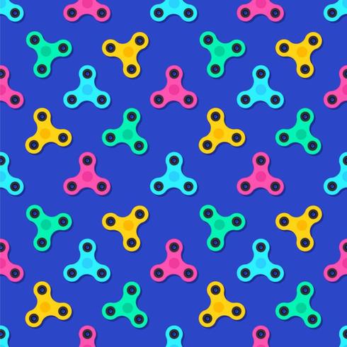Kleurrijk Fidget Spinner Naadloos Patroon vector