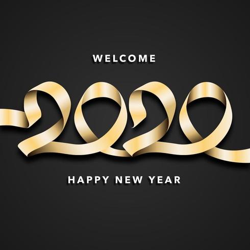 Nieuwe jaar 2020 viering achtergrond vector