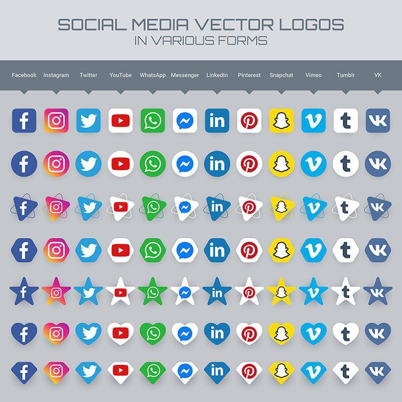 Populaire verzameling sociale logo&#39;s vector