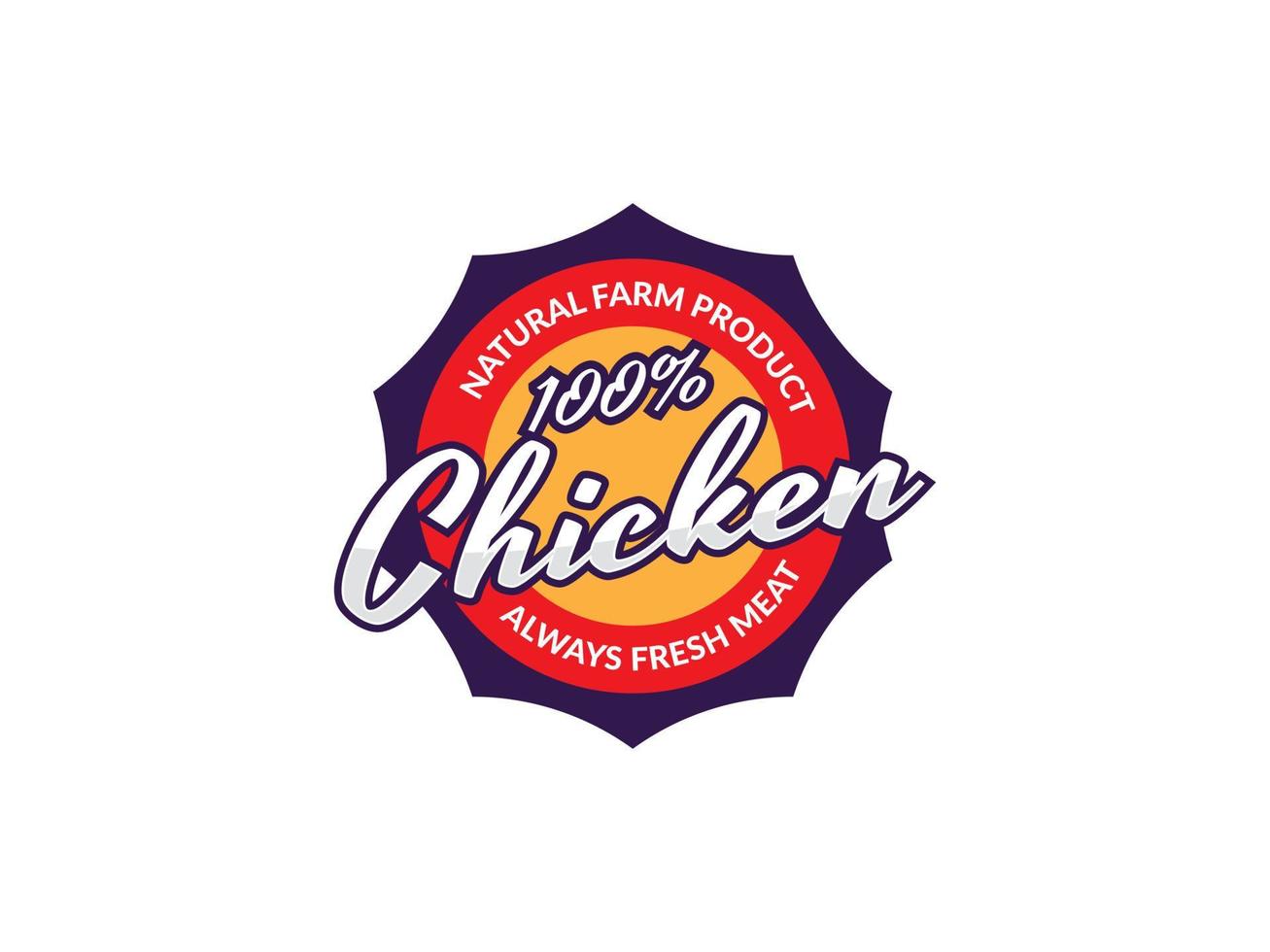 boerderij kip restaurant label vector