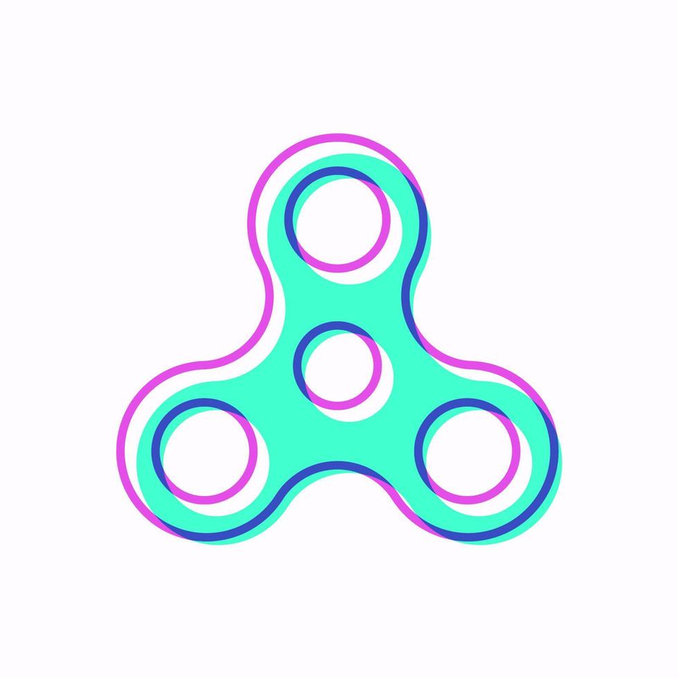 retro offset fidget spinner vector