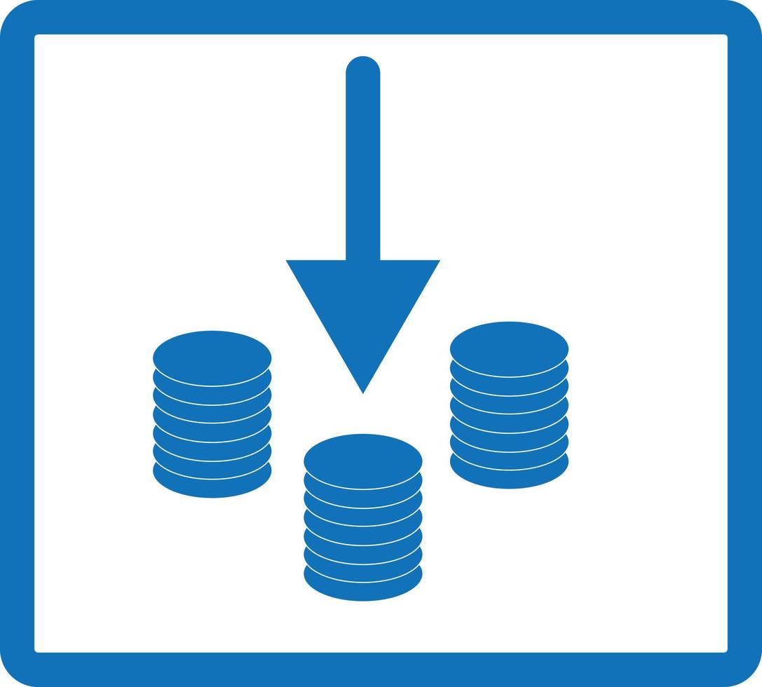 inkomstenpictogram van handelsknoppen. inkomen symbool. vector