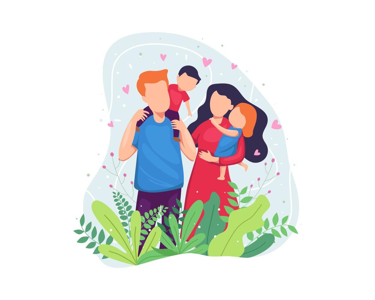 vector illustratie gelukkige familie concept