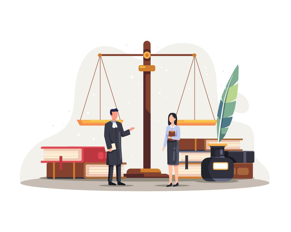 juridische wet justitie dienst illustratie vector