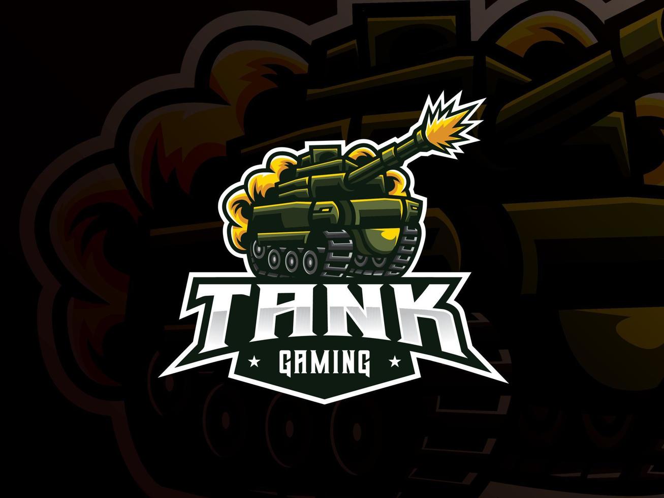 tank mascotte sport logo ontwerp vector