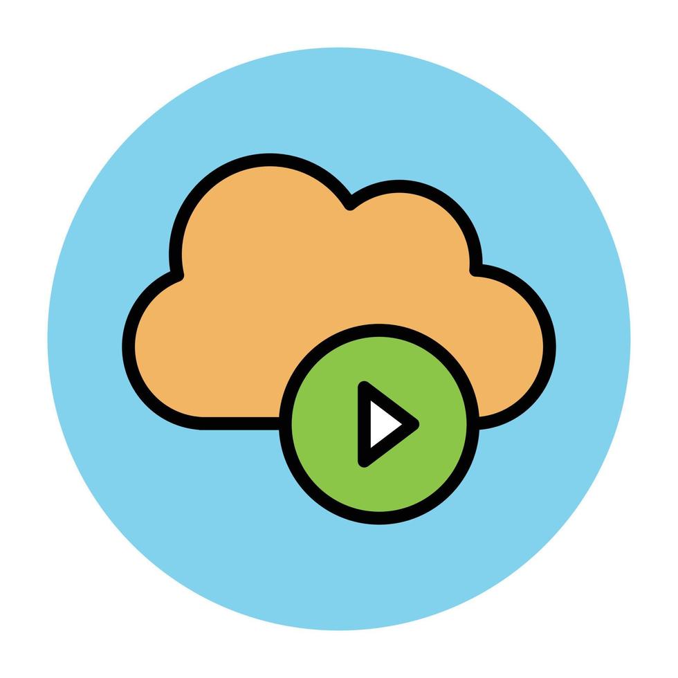 cloud video concepten vector