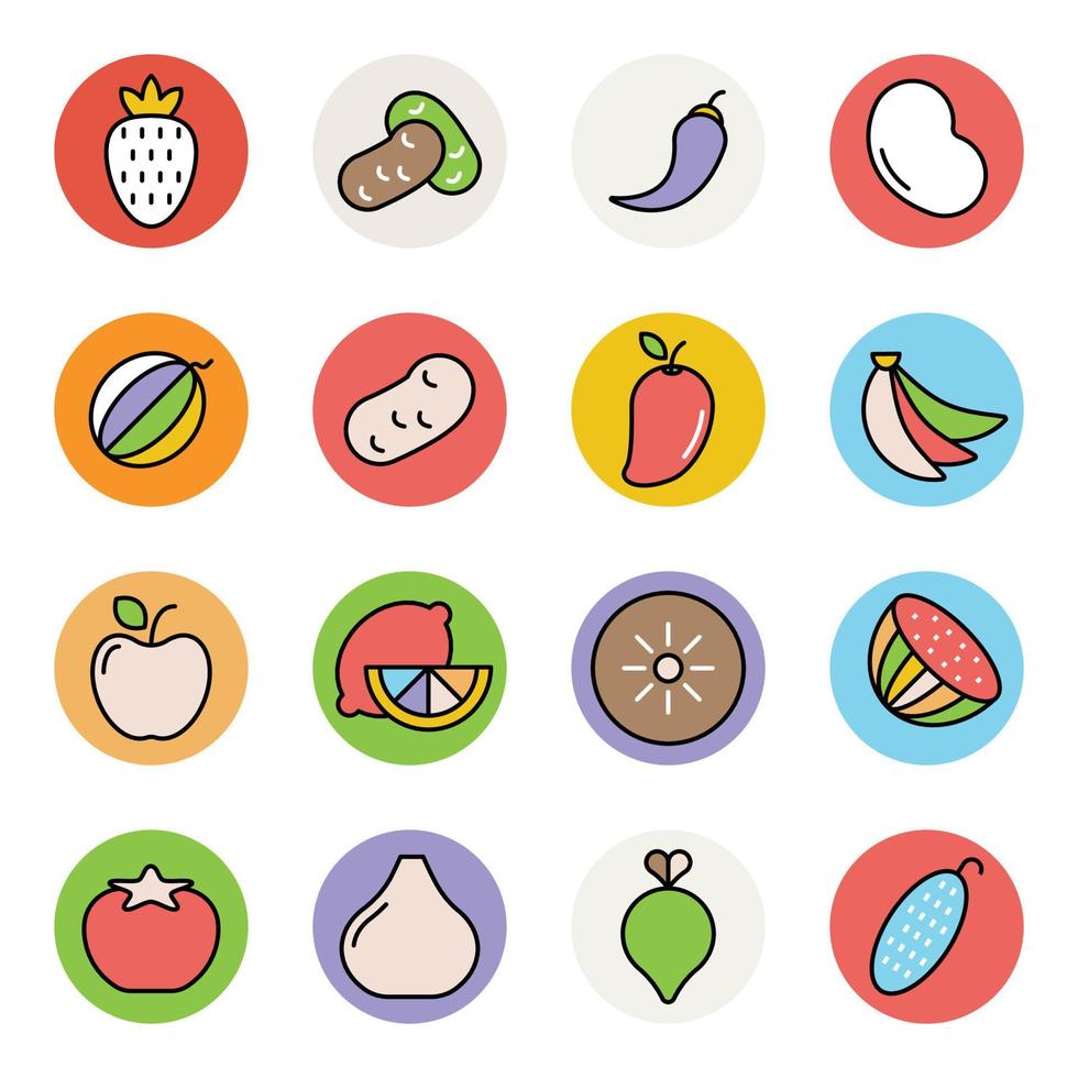 trendy gezond fruit vector