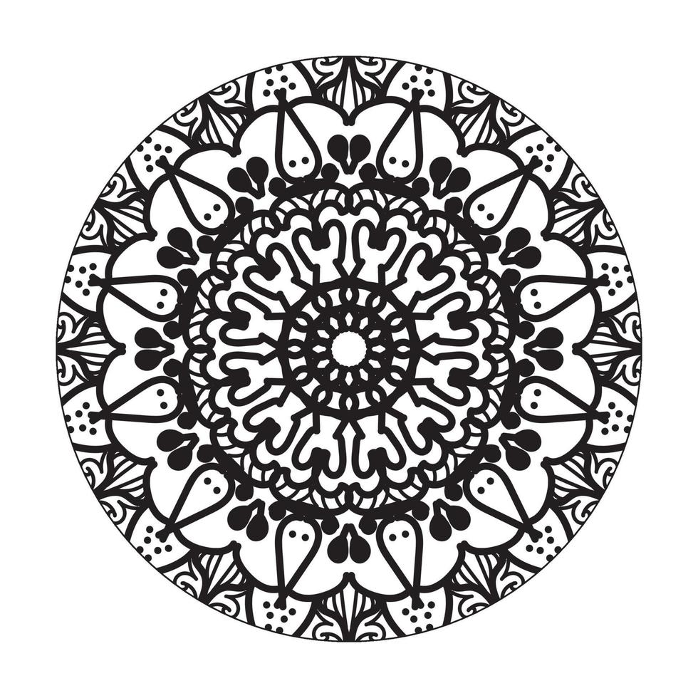 collecties cirkelvormig patroon in de vorm van een mandala voor henna, mehndi, tatoeages, decoraties. decoratieve decoratie in etnische oosterse stijl. kleurboek pagina. vector