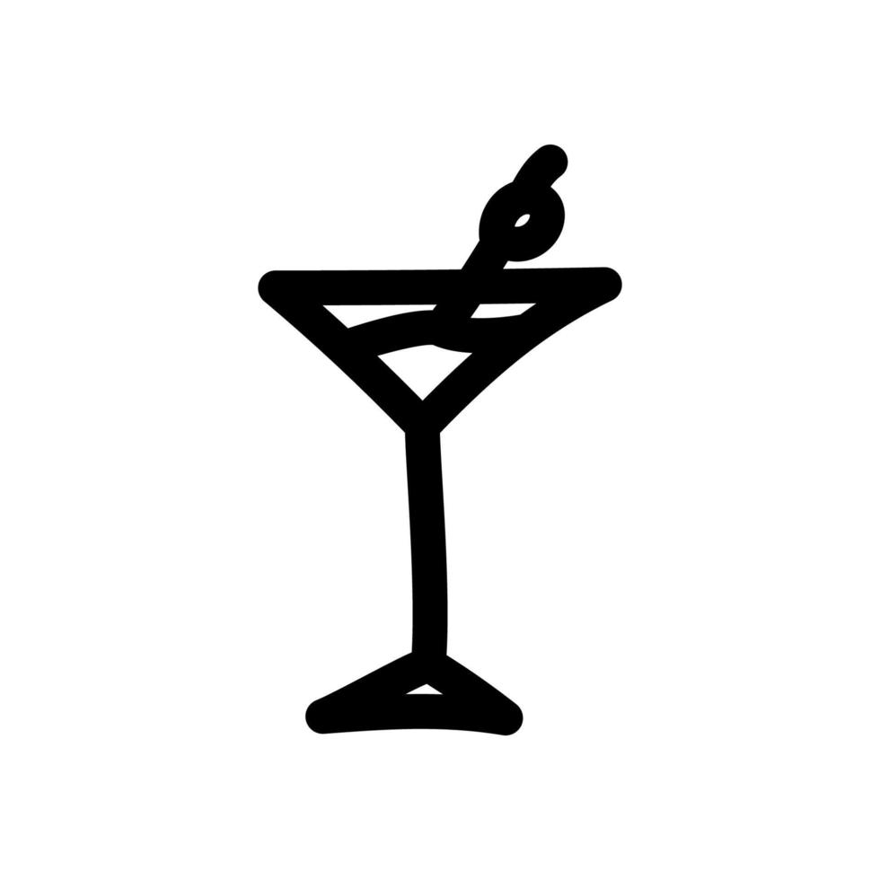 eenvoudig vectorpictogram cocktailglas vector