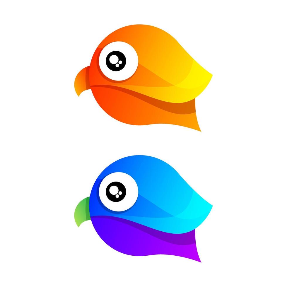 kleurrijk logo-ontwerp voor babyvogels vector
