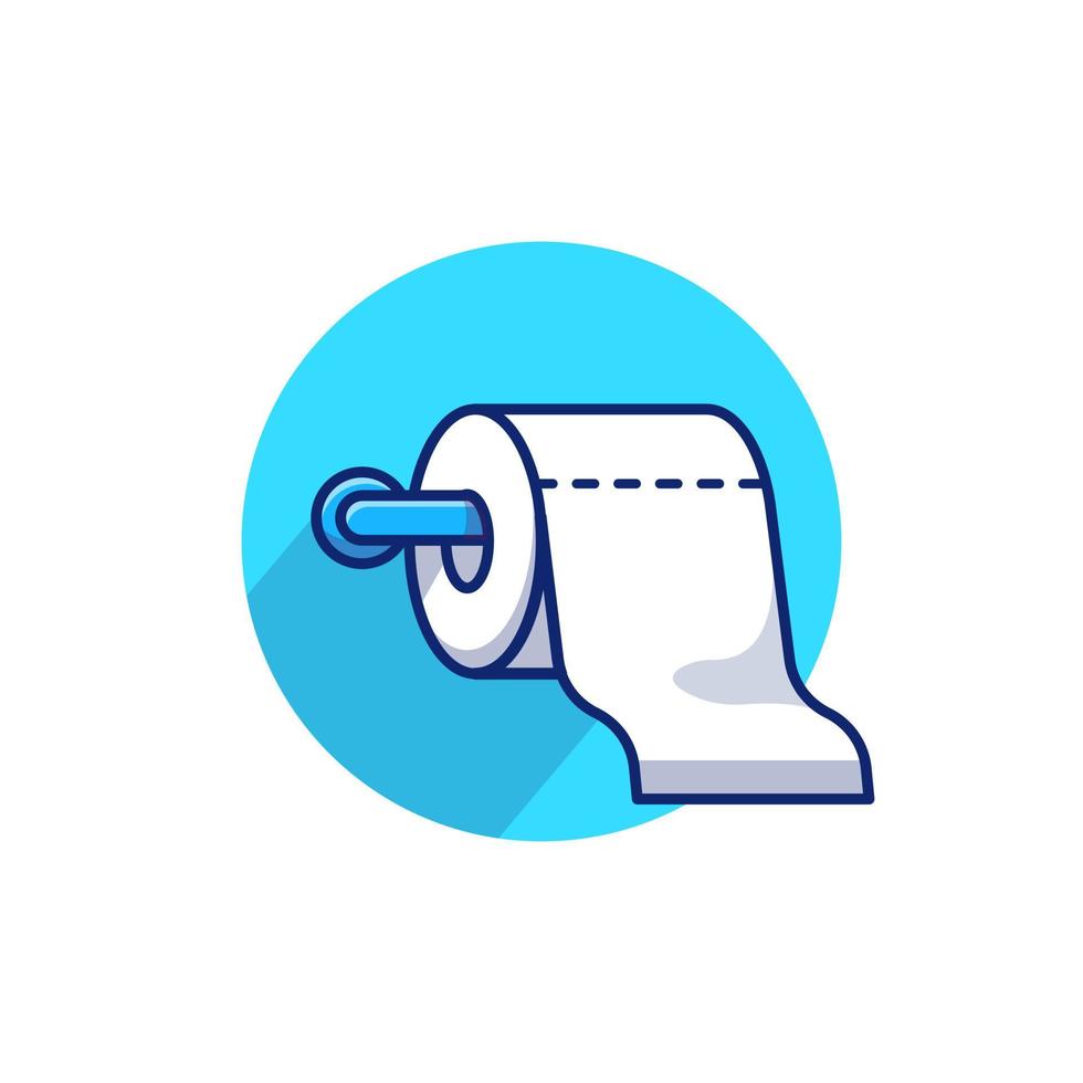 toiletpapier roll cartoon pictogram vectorillustratie. medische object pictogram concept geïsoleerde premium vector. platte cartoonstijl vector