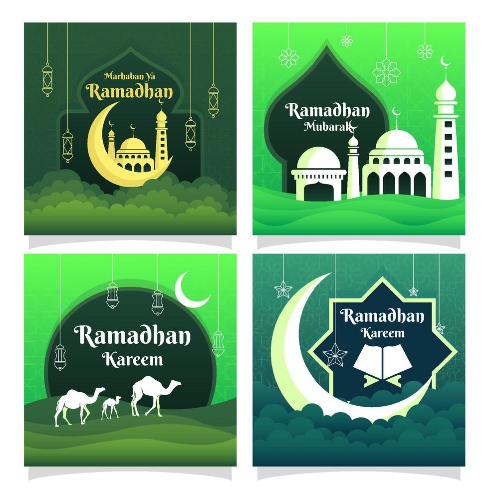 ramadan berichten op sociale media vector