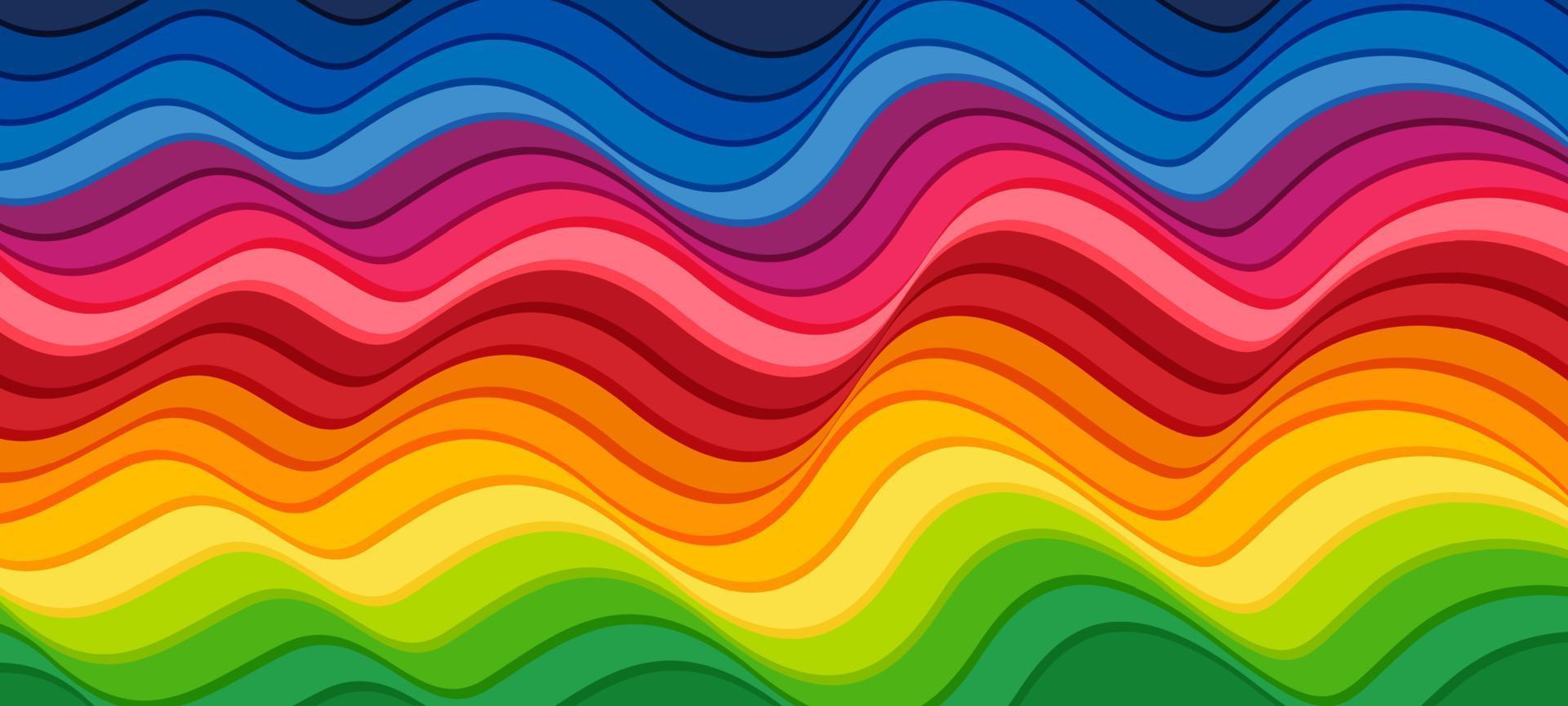 abstracte kleurrijke regenbooggolfachtergrond vector