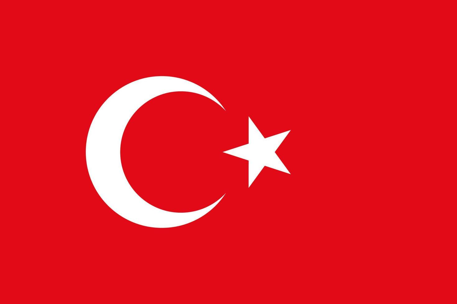 turkije vlag standaard formaat in azië. vector illustratie