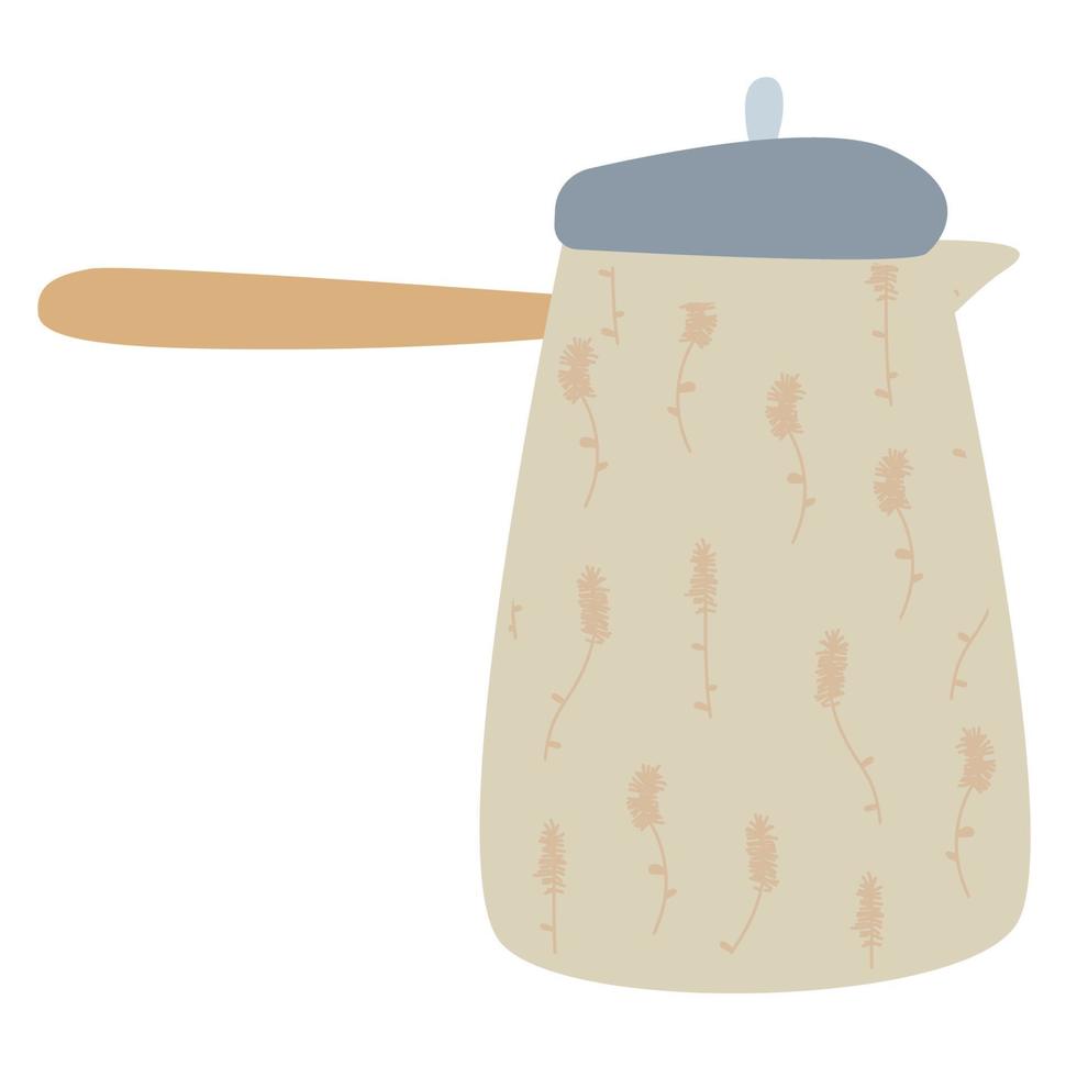 koffiepot of theepot. schattige cartoon icoon waterkoker vector