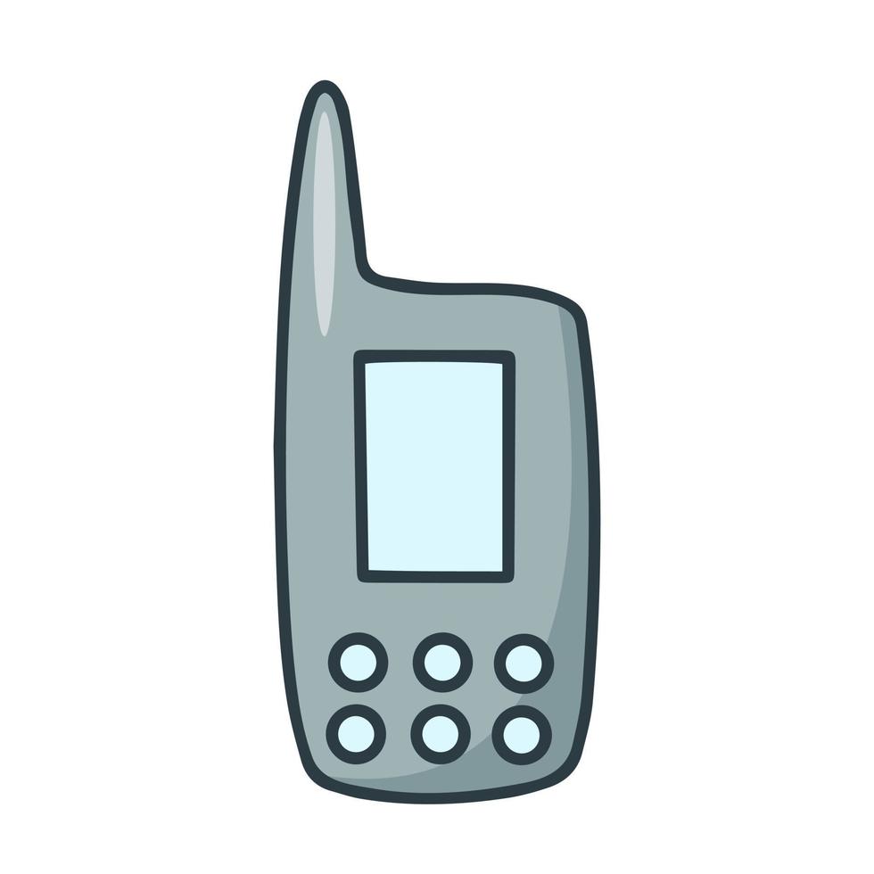 walkie talkie doodle stijl vectorillustratie vector