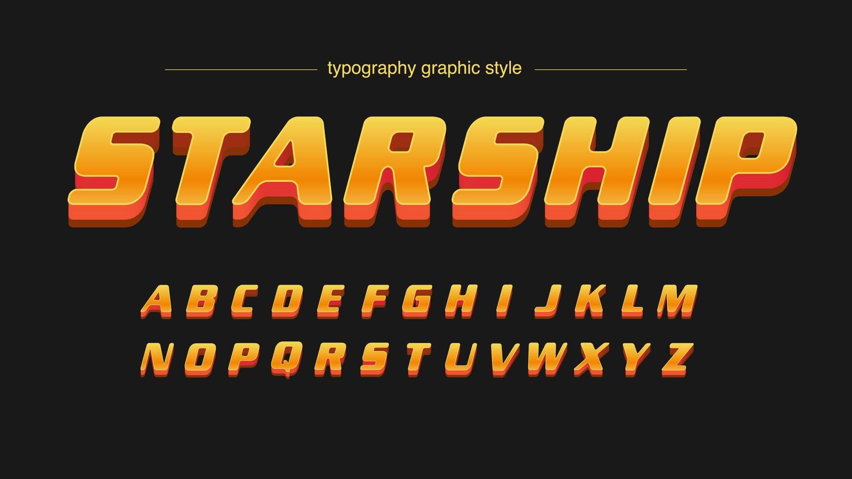 Futuristische oranje sport artistieke lettertype vector