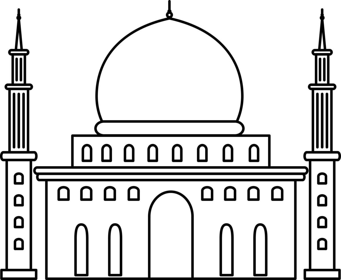 moskee schets vector
