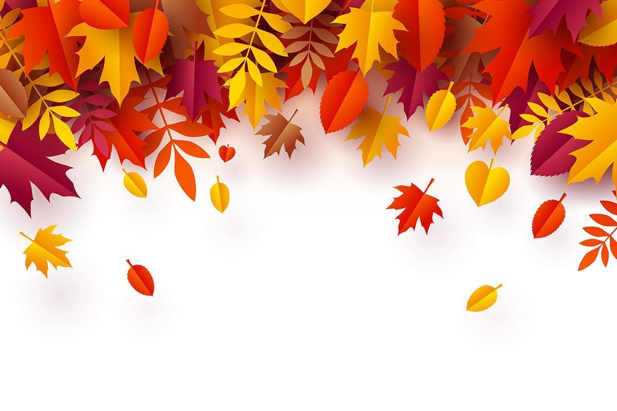 Papierkunst van de herfst, stapel kleurrijke bladeren vector