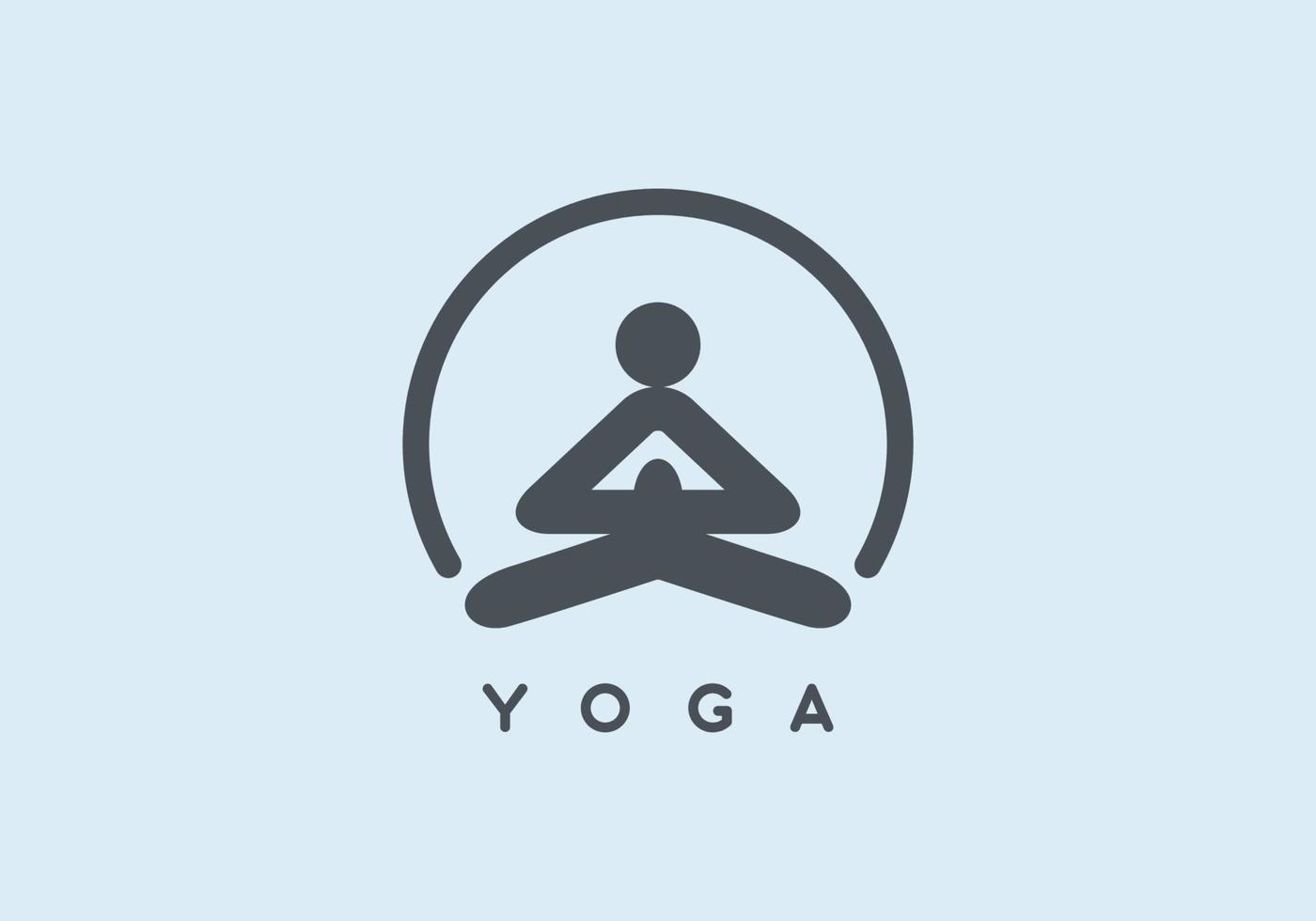 grijze kleur van menselijke yoga vector