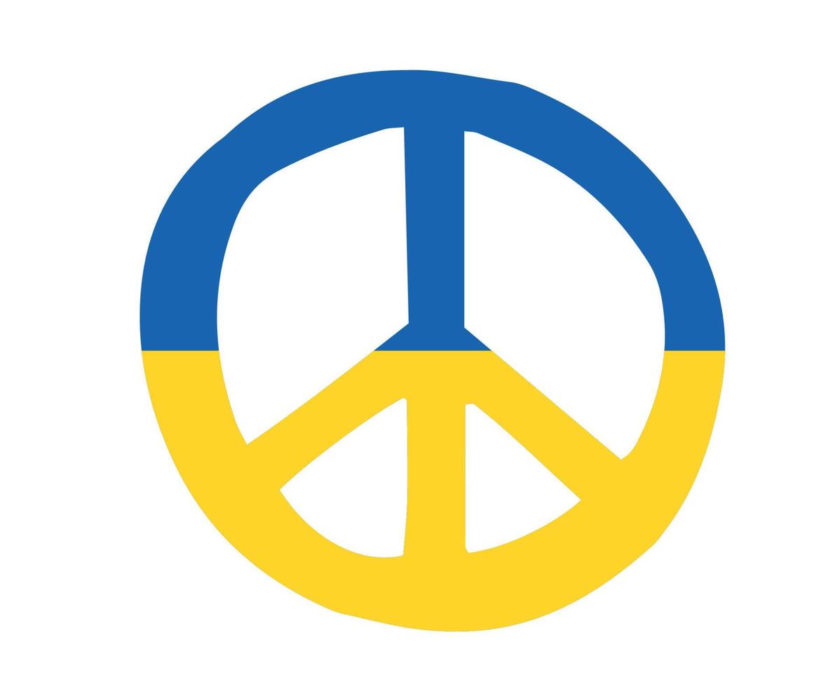 Oekraïne symbool vrede vlag embleem nationaal europa abstract vector illustratie ontwerp