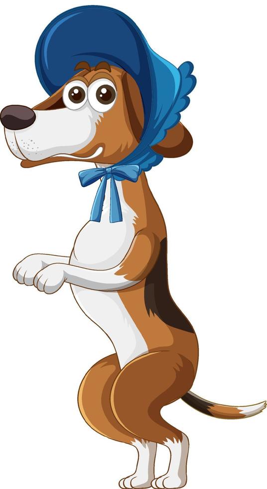een beagle hond die op twee poten staat vector