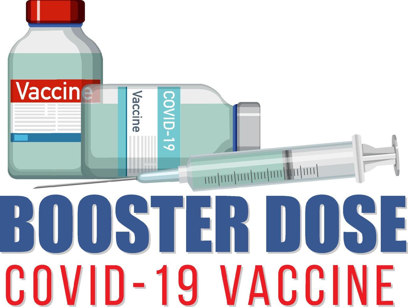 boostershort covid 19 vaccin logo vector